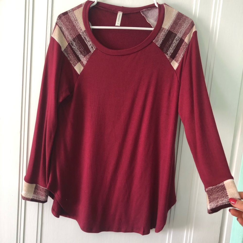 Altard state 3/4 red top new never worn